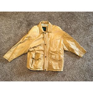 ANDREW MARC Tan Leather jacket XL